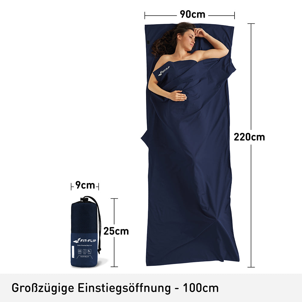 Hüttenschlafsack Baumwolle