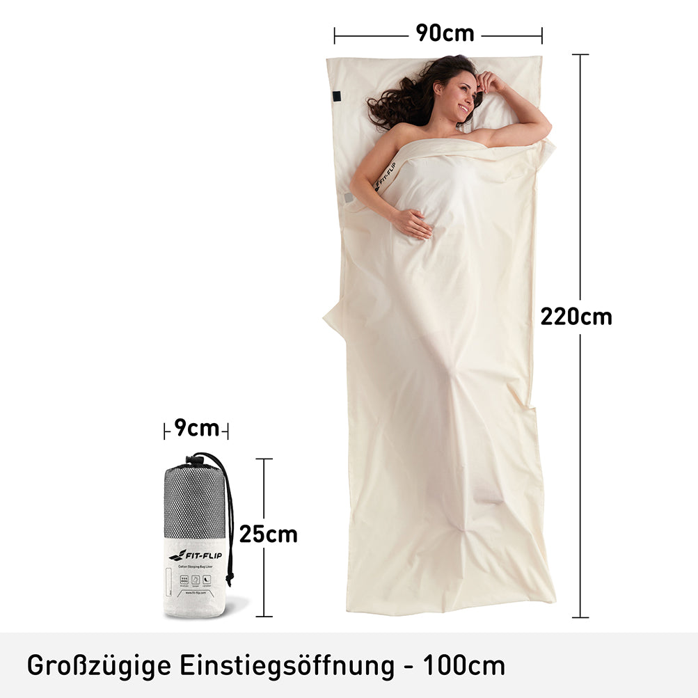 Hüttenschlafsack Baumwolle