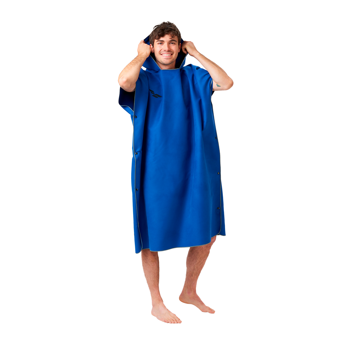 Dunkelblau mit grauem Rand