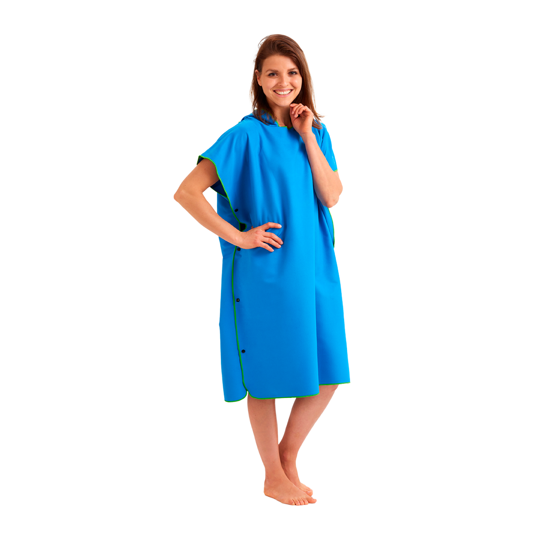 Blau mit grünem Rand