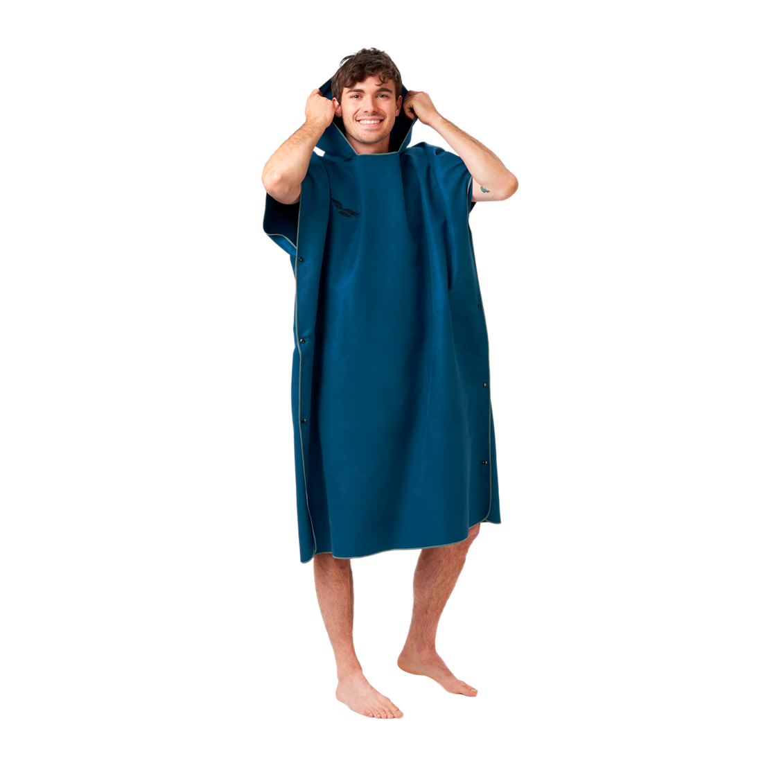 Marineblau mit grauem Rand