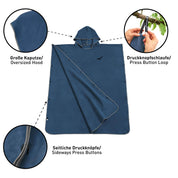 Marineblau mit grauem Rand